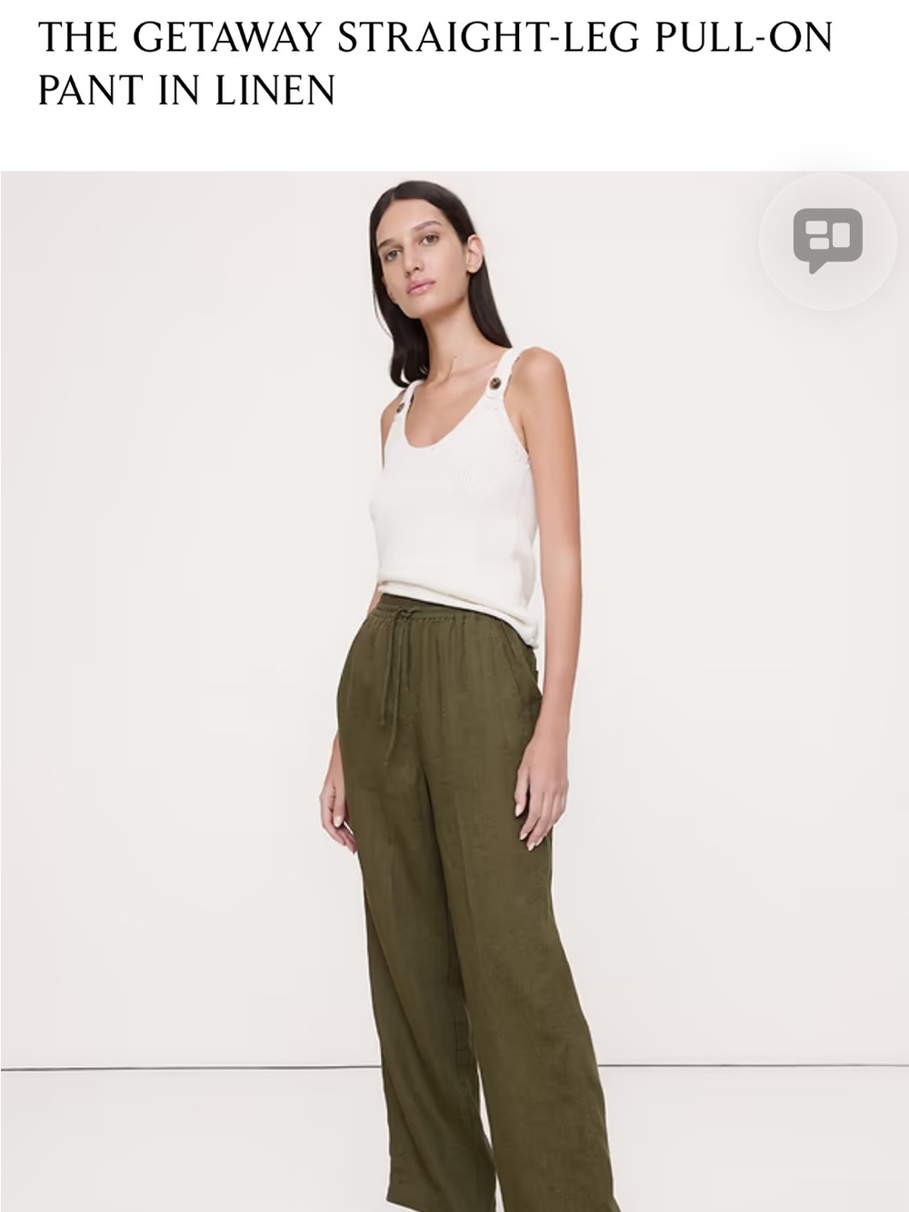 THE GETAWAY STRAIGHT-LEG PULL-ON PANT IN LINEN